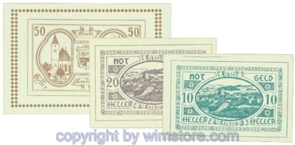 Lasberg, J00505a1, Serie 10, 20, 50 Heller; 1