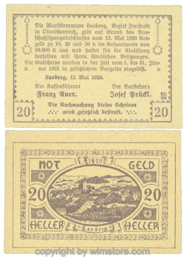 Lasberg, J00505a2, 20 Heller; 1