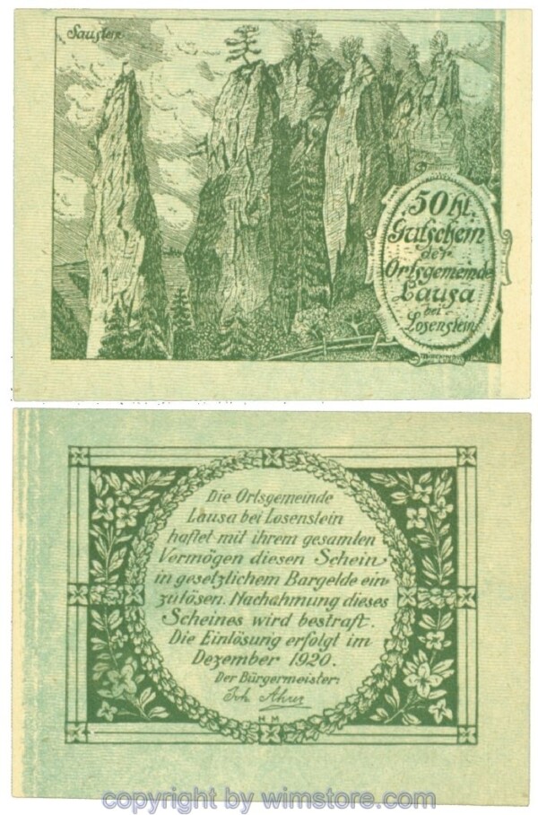 Lausa, J00506Ib, 50 Heller; 1