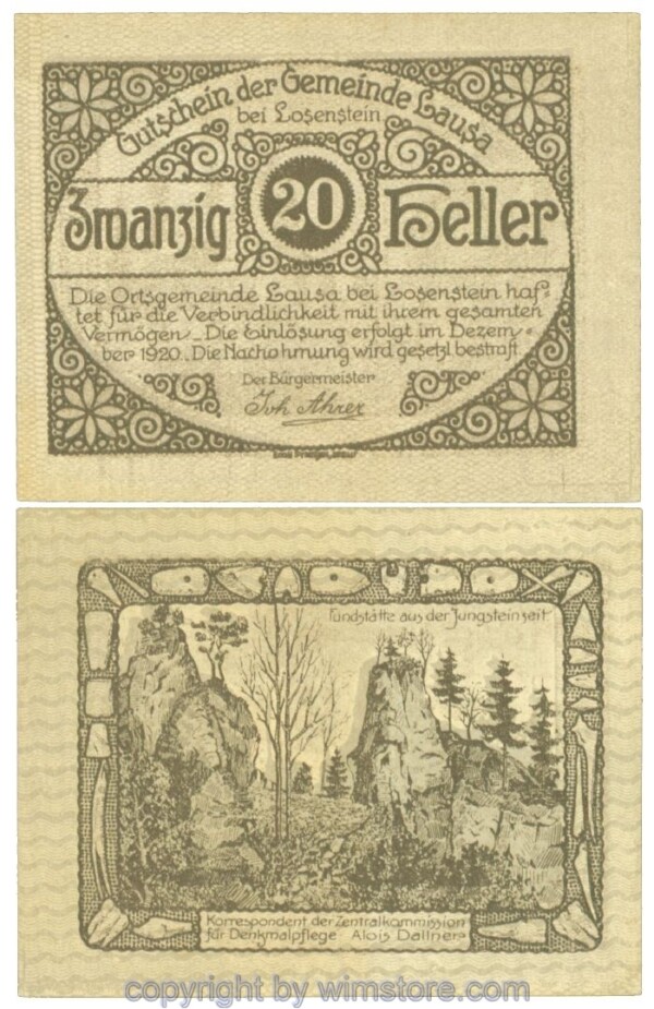 Lausa, J00506IIa, 20 Heller; 1
