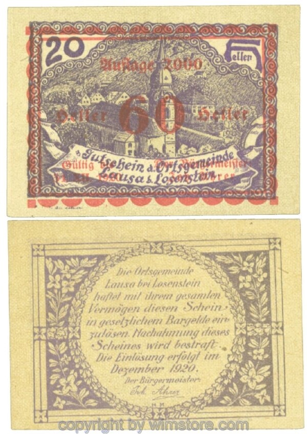 Lausa, J00506SIcE, 60 Heller; 1