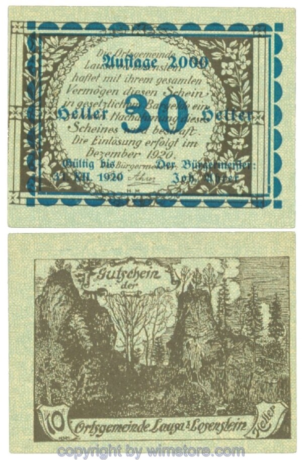 Lausa, J00506SIdA, 30 Heller; 1
