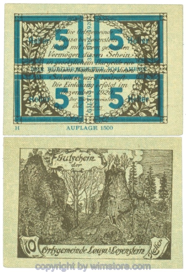 Lausa, J00506SIeA, 5 Heller; 1