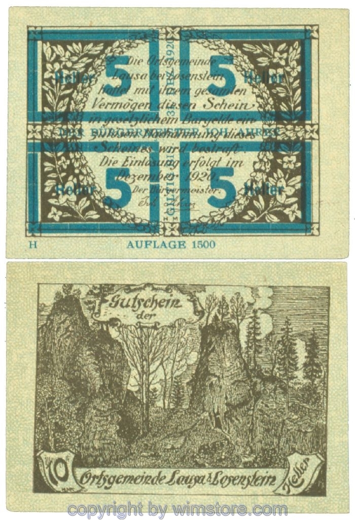 sn108115 Lausa, J00506SIeA, 5 Heller; 1