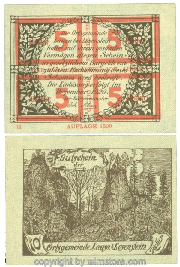 Lausa, J00506SIeB, 5 Heller; 1