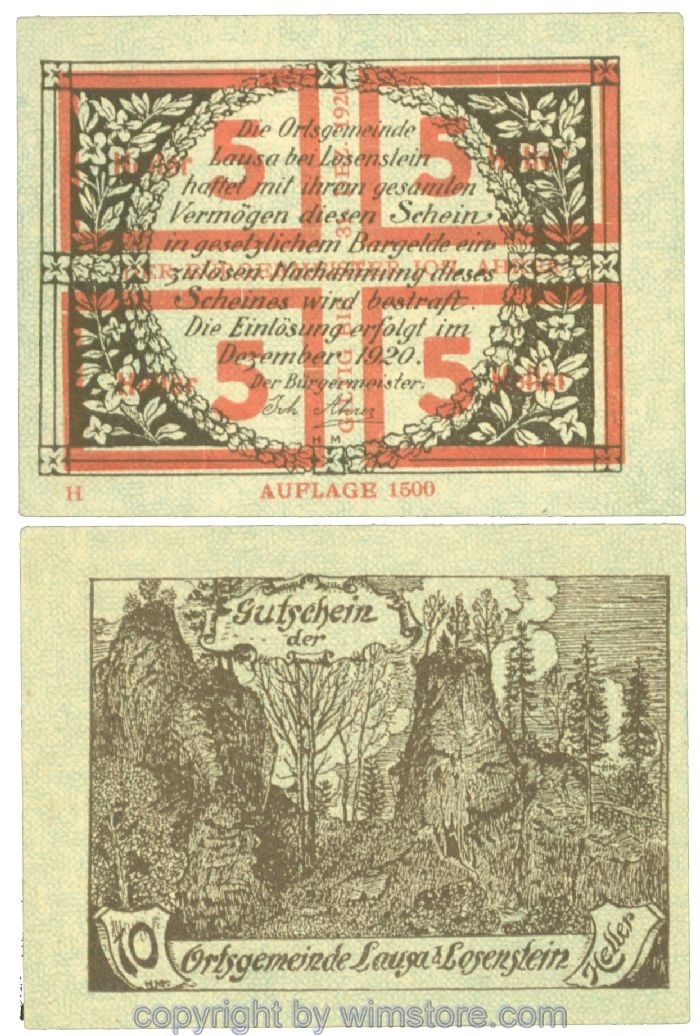 sn108118 Lausa, J00506SIeB, 5 Heller; 1