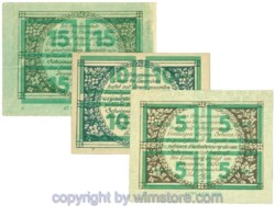 Lausa, J00506SIeC, Serie 5, 10, 15 Heller; 1