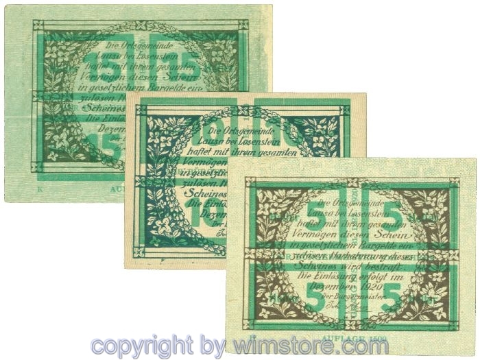 sn108122 Lausa, J00506SIeC, Serie 5, 10, 15 Heller; 1