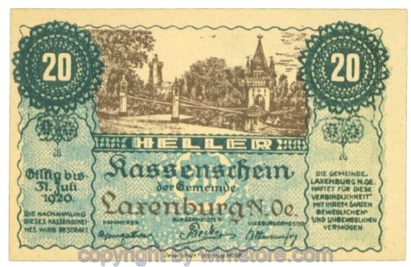 Laxenburg, J00507b, 20 Heller; 1
