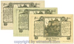 Leiben, J00509, Serei 10, 20, 50 Heller; 1
