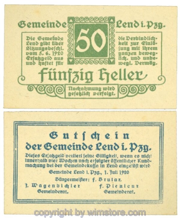 Lend, J00511Ia, 50 Heller; 1