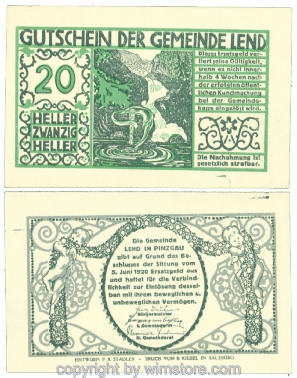 Lend, J00511IIa, 20 Heller; 1