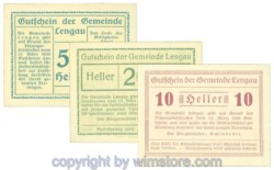sn108165 Lengau, J00512a, Serie 10, 20, 50 Heller; 1