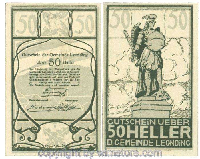 sn108168 Leonding, J00513Ia, 50 Heller; 1