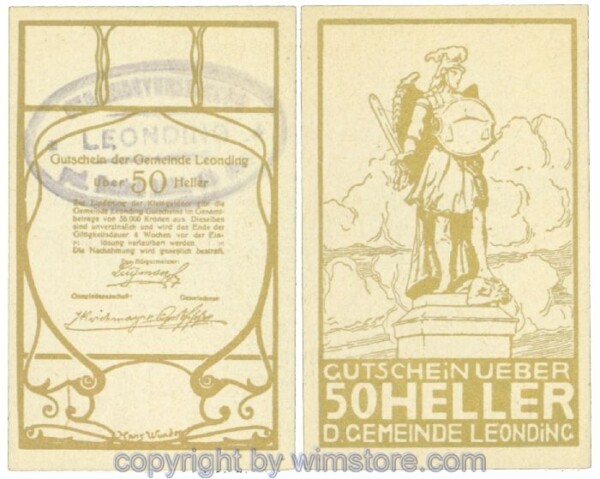 Leonding, J00513SIa, 50 Heller; 1