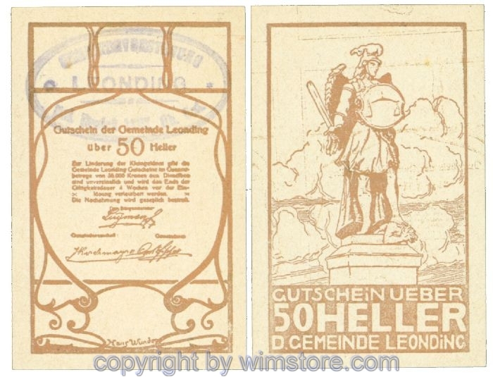 sn108175 Leonding, J00513SIb, 50 Heller; 1-