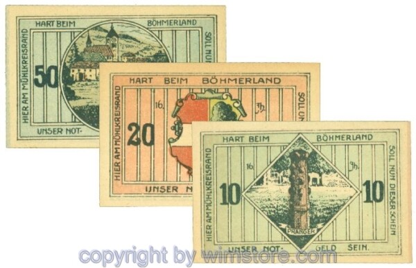 Leopoldschlag, J00516, Serie 10, 20, 50 Heller; 1
