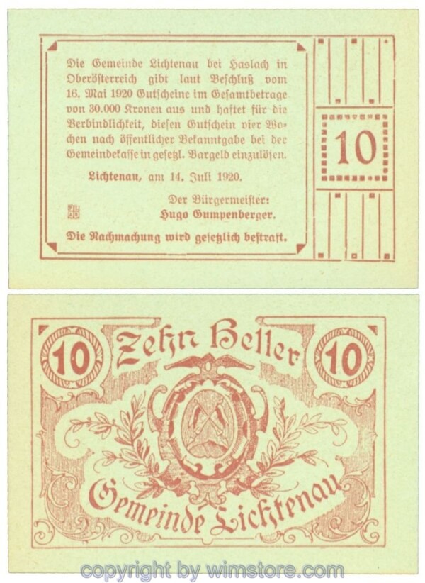 Lichtenau, J00517a, 10 Heller; 1