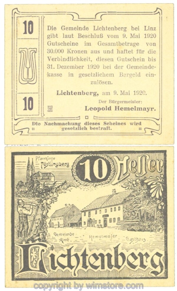 Lichtenberg, J00518a, 10 Heller; 1