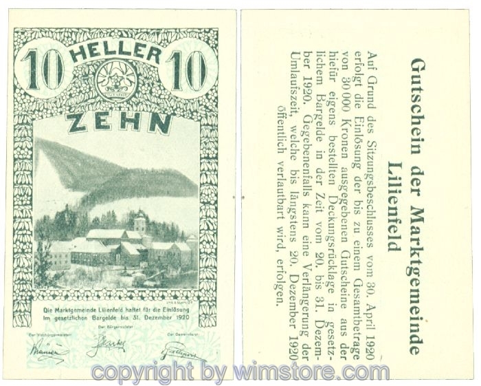 Lilienfeld, J00523II73, 10 Heller; 1