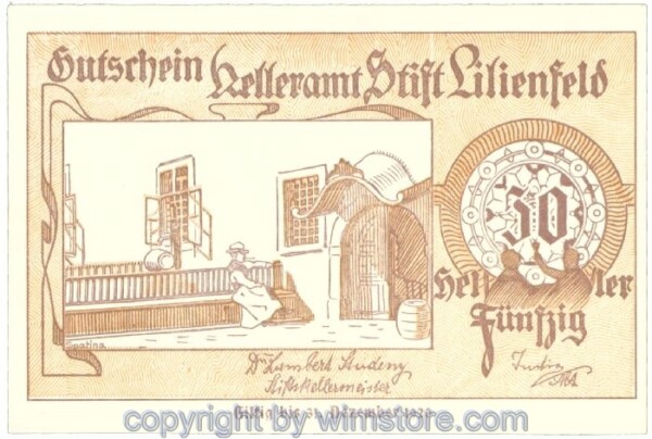 Lilienfeld, Prv. Stiftskelleramt, J00526IIb, 50 Heller; -1