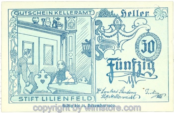 Lilienfeld, Prv. Stiftskelleramt, J00526IIIa, 50 Heller; 1