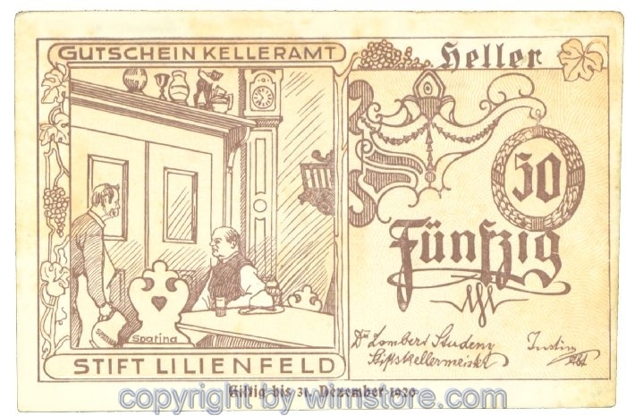 Lilienfeld, Prv. Stiftskelleramt, J00526IIIb, 50 Heller; 1-