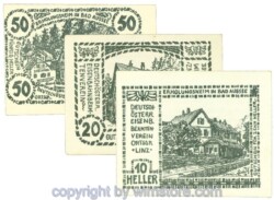 Linz, Prv. Dt.-österr. Eisenbahnbeamtenverein, J00533c, Serie 10, 20, 50 Heller; 1