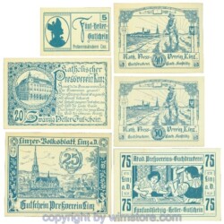 Linz, Prv. Pressverein Linz, J00553Ib, Serie 5, 20, 25, 40, 50, 75 Heller; 1