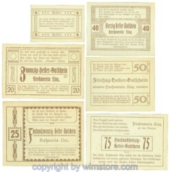 Linz, Prv. Pressverein Linz, J00553Ib, Serie 5, 20, 25, 40, 50, 75 Heller; 1