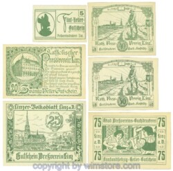 Linz, Prv. Pressverein Linz, J00553Ie, Serie 5, 20, 25, 40, 50, 75 Heller; 1