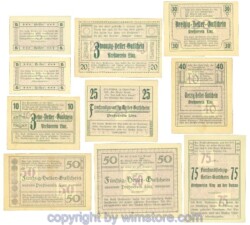 Linz, Prv. Pressverein Linz, J00553IIf, Serie 5, 5, 10, 20, 25, 30, 40, 50, 50, 75 Heller; 1