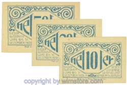 Lochen, J00559a, Serie 10, 20, 50 Heller; 1