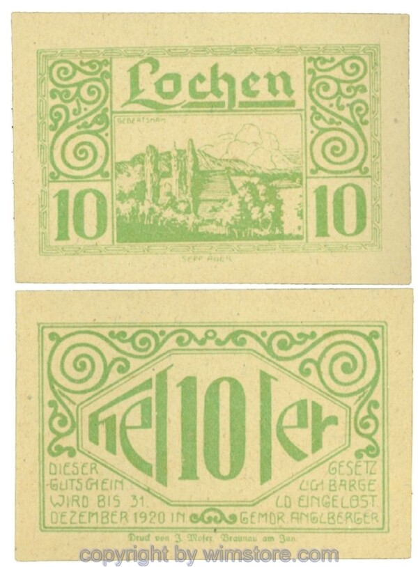 sn108467 Lochen, J00559c, 10 Heller; 1