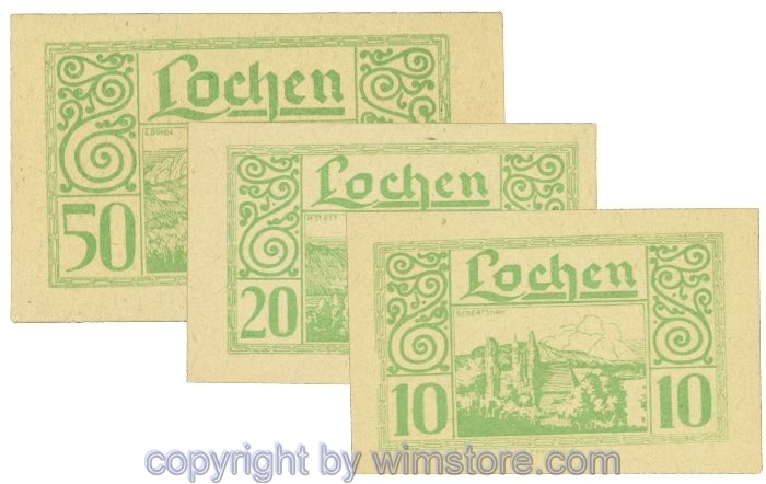 sn108469 Lochen, J00559c, Serie 10, 20, 50, Heller; 1