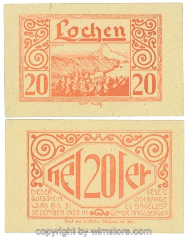 Lochen, J00559d, 20 Heller; 1