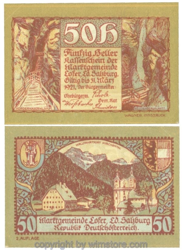 Lofer, J00560b, 50 Heller; 1