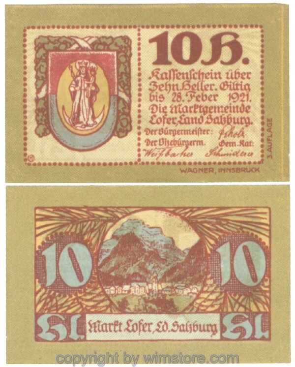 Lofer, J00560c, 10 Heller; 1