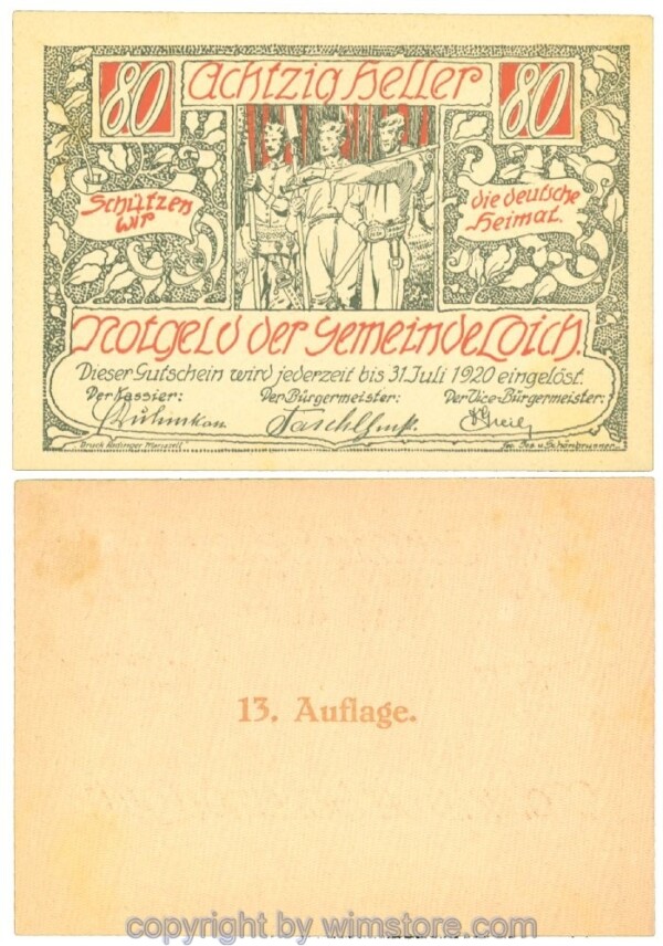 Loich, J00562Im38, 80 Heller; 1