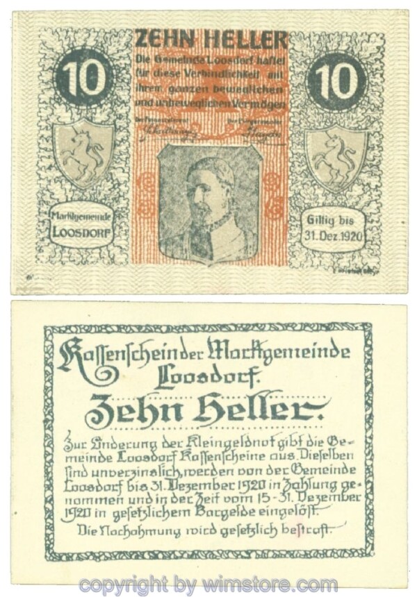 Loosdorf, J00563a, 10 Heller; 1