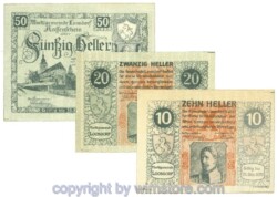 Loosdorf, J00563a, Serie 10, 20, 50 Heller; 1