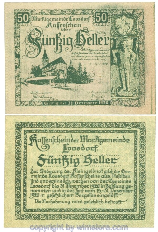 Loosdorf, J00563c, 50 Heller; 1