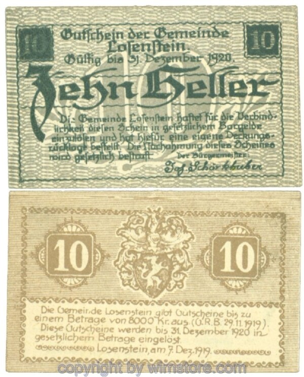 Losenstein, J00566Ia, 10 Heller; 1