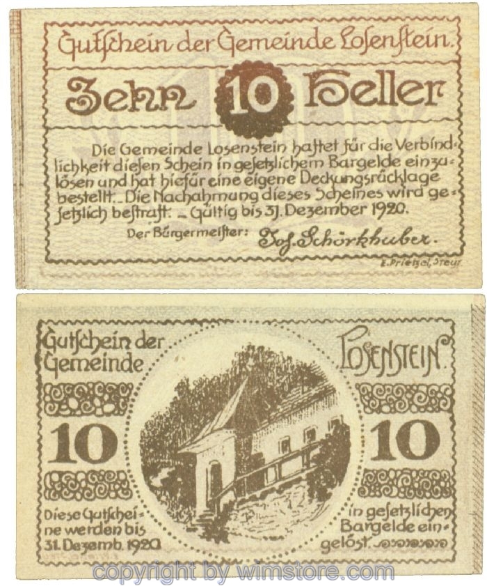 Losenstein, J00566IVa, 10 Heller; 1