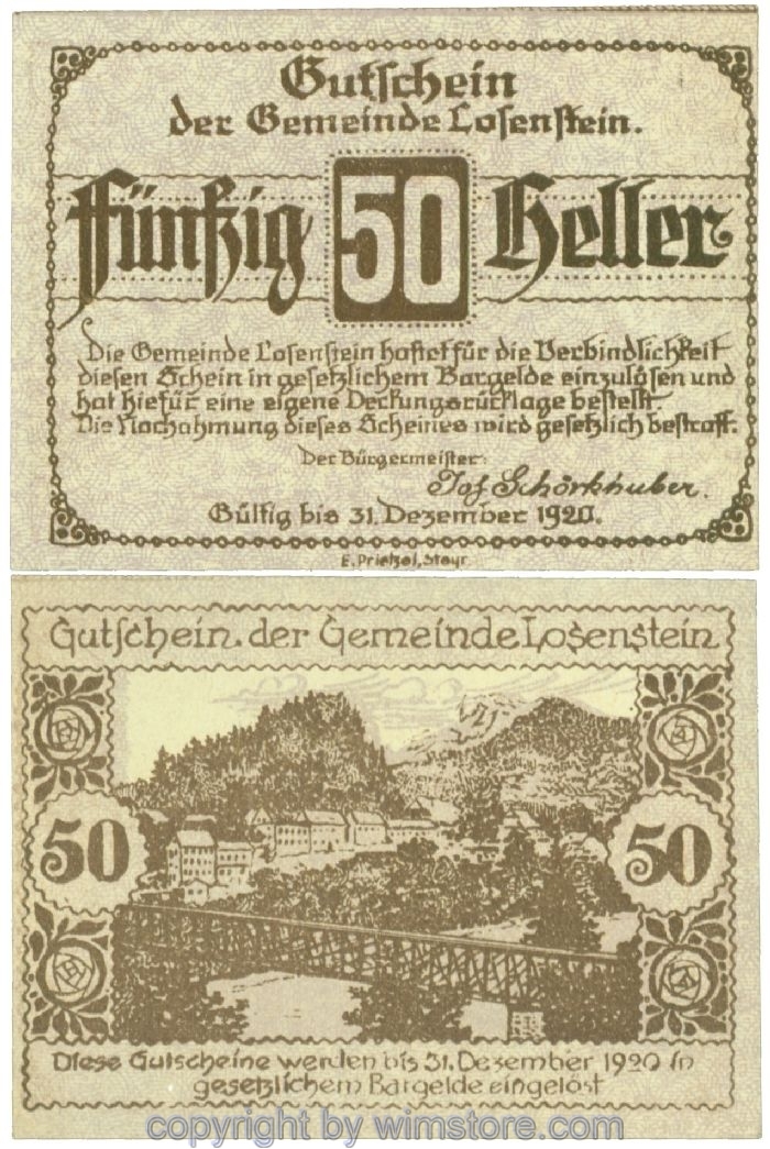 Losenstein, J00566IVa, 50 Heller; 1