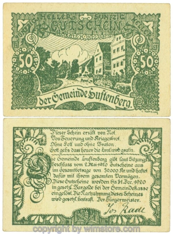 Luftenberg, J00570a2, 50 Heller; 1