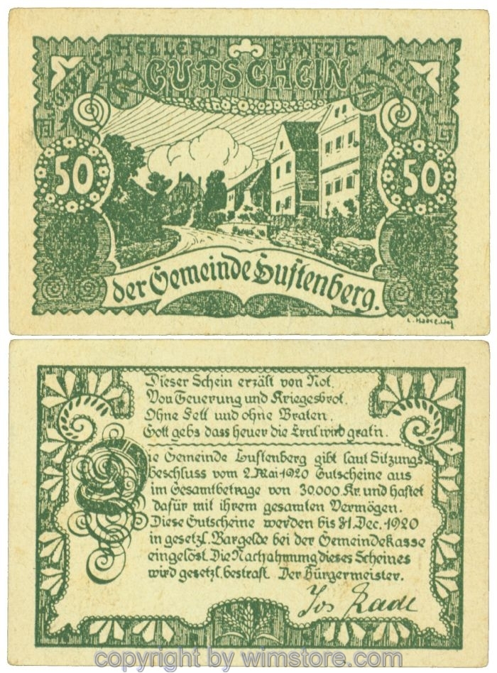 Luftenberg, J00570a2, 50 Heller; 1