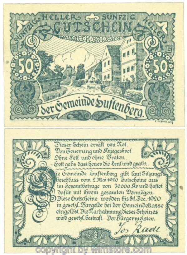 Luftenberg, J00570c, 50 Heller; 1