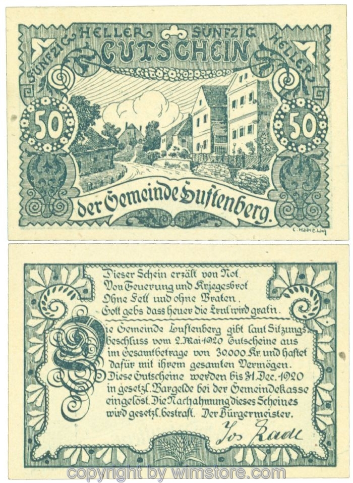Luftenberg, J00570c, 50 Heller; 1