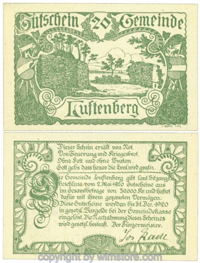 Luftenberg, J00570d, 20 Heller; 1